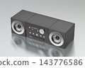 Music player with two speakers 143776586