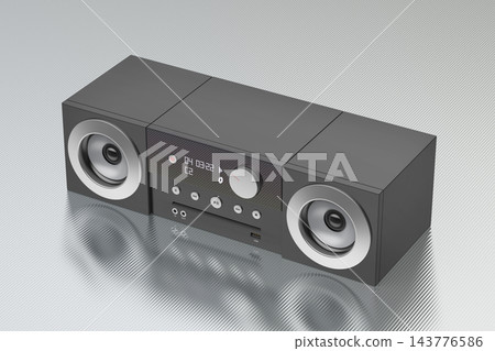 Music player with two speakers 143776586
