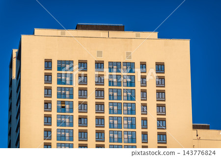 Modern high-rise residential buildings. Construction of new residential areas. New buildings. The construction business. Modern high-rise residential buildings. Construction of new residential areas. New buildings. The construction business. 143776824