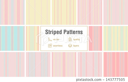 Striped collection created for digital ads. Coordinated lines repeats bring professional style to web and app campaigns. Striped collection created for digital ads. Coordinated lines repeats bring professional style to web and app campaigns. 143777505