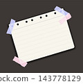 Paper notes stickers. Place for memo messages on paper sheets. Blank sticky place for to do list and office notice or information board 143778129