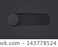 Toggle Switch for On Off Controls, Vector Illustration. Settings and User Interface. Toggle Switch in Dark Off Position. 3d Toggle Switch Vector Illustration 143778524