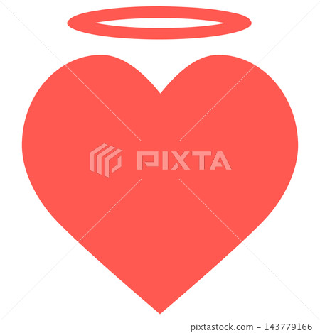 Heart with halo icon, isolated illustration Heart with halo icon, isolated illustration 143779166