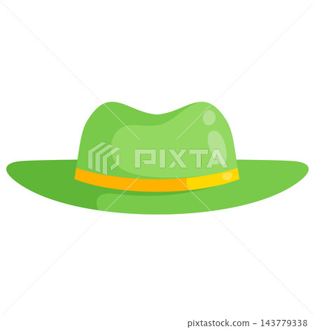 Stylish trilby headwear with classic brim for male accessory catalogs vintage apparel and retro graphics Stylish trilby headwear with classic brim for male accessory catalogs vintage apparel and retro graphics 143779338