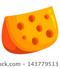 Cheddar style cheese cut for grocery displays recipe blogs and gourmet food graphics 143779513