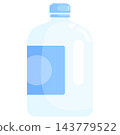 Gallon dairy container for supermarket displays bulk beverage guides and calcium nutrition graphics 143779522
