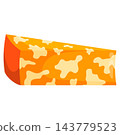 Twirled colby style cheese block for deli menus grocery displays and dairy graphics 143779523