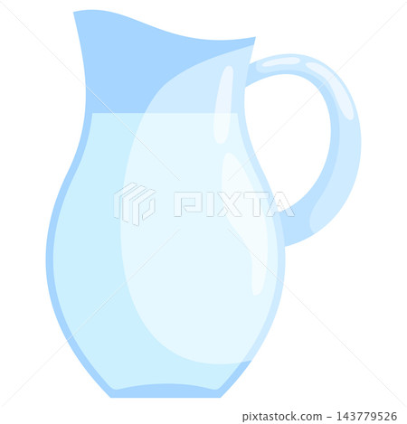Ceramic carafe of fresh dairy for farm scenes creamer graphics and country breakfast designs Ceramic carafe of fresh dairy for farm scenes creamer graphics and country breakfast designs 143779526