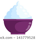 Airy white topping for baking recipes mousse menus and sweet cafe graphics 143779528