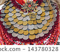 Traditional ornament of Ukrainian women is a dukach or ducat, yahnus 143780328
