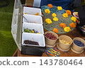 Assortment of Edible Flowers and Garnishes for Cocktails and Gou 143780464