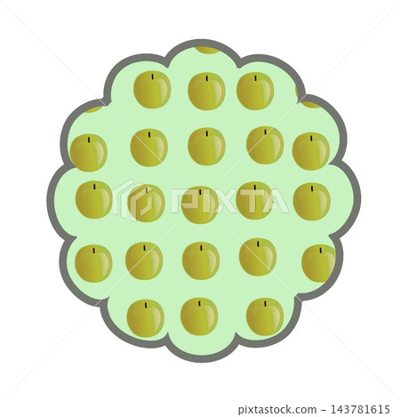 花朵形狀的背景插圖 花朵形狀的背景插圖 143781615