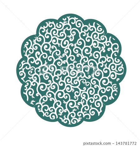 花朵形狀的背景插圖 花朵形狀的背景插圖 143781772