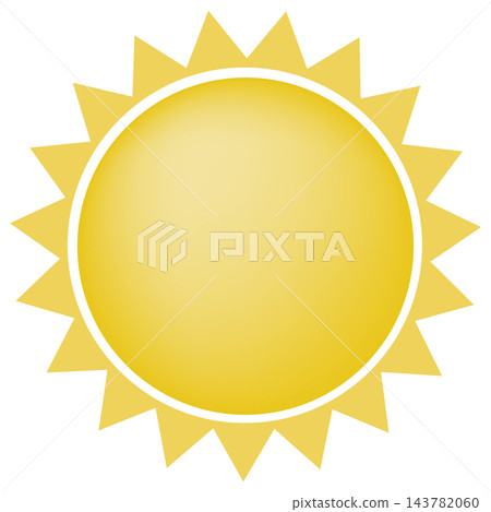 Gold sun with many triangle rays, isolated illustration Gold sun with many triangle rays, isolated illustration 143782060