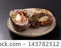 Taiwanese rice ball (sausage, quail egg, fried onion, pickled mustard greens, peanuts) 143782512