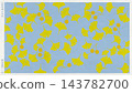 Stylish Japanese modern washi paper featuring a traditional Japanese "ginkgo leaf" pattern depicted in a woodblock print style. 143782700
