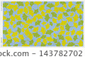 Stylish Japanese modern washi paper featuring a traditional Japanese "ginkgo leaf" pattern depicted in a woodblock print style. 143782702