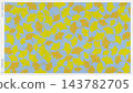 Stylish Japanese modern washi paper featuring a traditional Japanese "ginkgo leaf" pattern depicted in a woodblock print style. 143782705