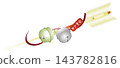 New Year's card material: Demon-repelling arrow icon (unreadable) 143782816