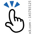 Pointing finger, attention, recommendation, icon 143783125