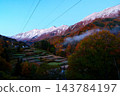 251104 Snow-capped Mt. Torikabuto in Akiyama-go and terraced rice fields (Koakazawa) 143784197