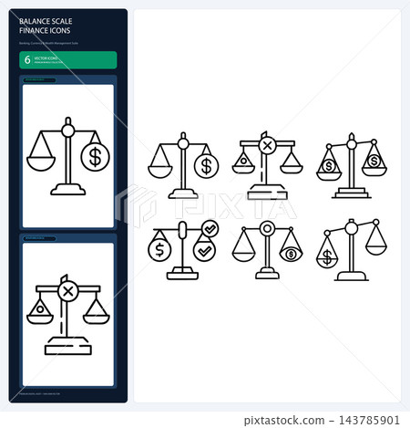 Balance Scale Finance Line Icons Legal Justice Weight Set Balance Scale Finance Line Icons Legal Justice Weight Set 143785901