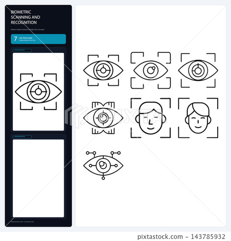 Biometric Scanning Recognition Fingerprint Face Retina Sensor Access 143785932