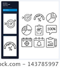 Business Strategy and Analytics Icons Market Planning Set 143785997