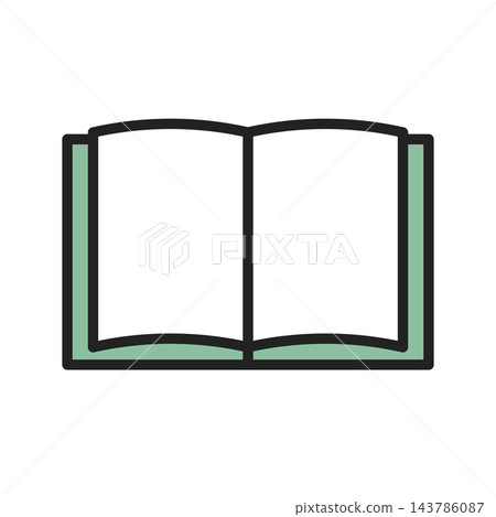 打開的書籍和筆記本的插圖 打開的書籍和筆記本的插圖 143786087