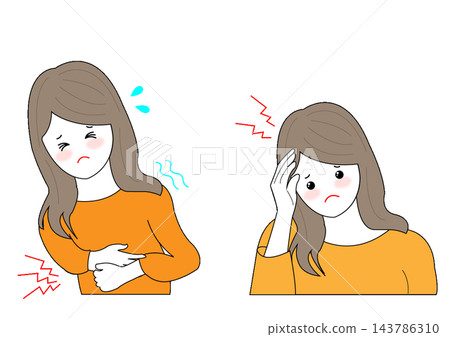 一位胃痛的女士和一位頭痛的女士 一位胃痛的女士和一位頭痛的女士 143786310