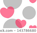Pink heart seamless pattern (gray) 143786680