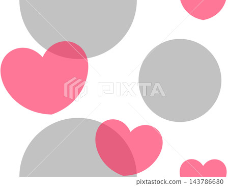 Pink heart seamless pattern (gray) Pink heart seamless pattern (gray) 143786680