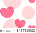 Pink hearts seamless pattern 143786682