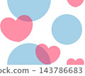 Pink heart seamless pattern (light blue) 143786683
