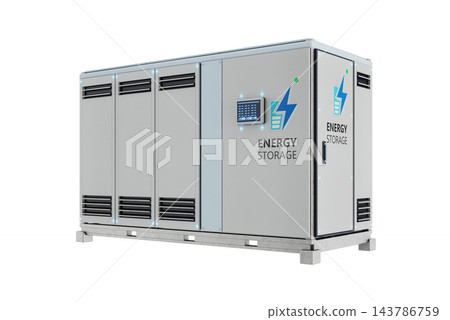 Energy storage system or battery container unit isolated 143786759