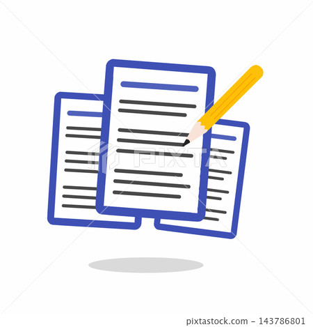 documents with a pencil documents with a pencil 143786801