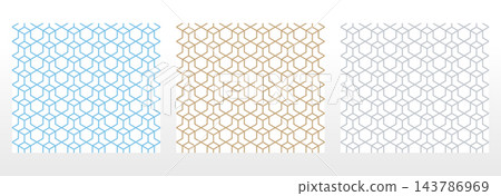 Set of abstract geometric patterns. Seamless vector backgrounds. Colored ornaments Graphic modern patterns Simple lattice graphic design Set of abstract geometric patterns. Seamless vector backgrounds. Colored ornaments Graphic modern patterns Simple lattice graphic design 143786969