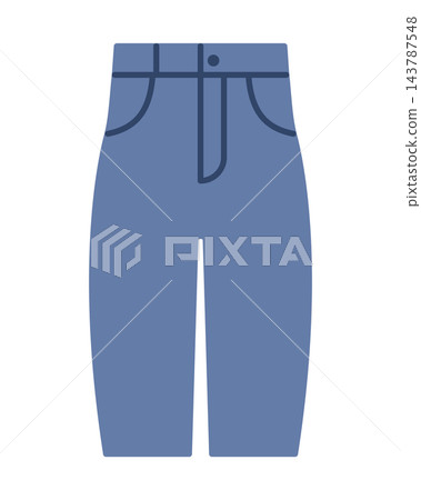 A fashion icon depicting calm blue-gray straight pants. A fashion icon depicting calm blue-gray straight pants. 143787548
