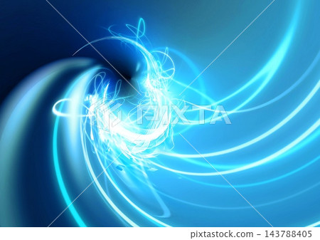 抽象背景，上面有淡淡的霓虹燈光線旋轉。 143788405