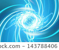 An abstract background with swirling lines of pale neon light. 143788406