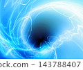 An abstract background with swirling lines of pale neon light. 143788407