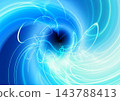 An abstract background with swirling lines of pale neon light. 143788413