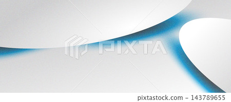 Abstract Retro Futuristic Background with White Ovals and Blue Shadow on Clean Background. Contemporary Abstract Banner Design for Futurism and Technology Abstract Retro Futuristic Background with White Ovals and Blue Shadow on Clean Background. Contemporary Abstract Banner Design for Futurism and Technology 143789655