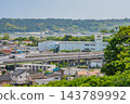 A landscape image (aspect ratio 3:2) of the townscape of Shimada City and the Makinohara Plateau (Shizuoka Prefecture) 143789992
