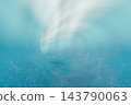 Water tunnel in turquoise and light blue, caustic light patterns on the walls, bright opening ahead, 3D illustration of an underwater vortex, calm aqua passage 143790063