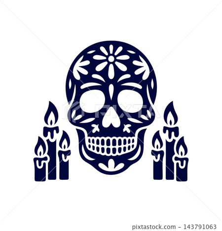 Mexican Day Of The Dead Sugar Skull 143791063