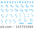 一組描繪汗水、淚水、水滴和露珠的插圖。 143791084