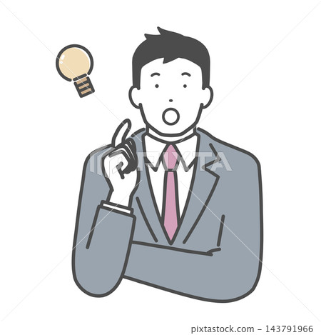 A man in a suit with an idea A man in a suit with an idea 143791966