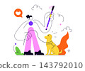 World Disabilities Day Vector Illustration Featuring Inclusive Woman, Accessibility Awareness, Disability Rights, Empowerment, and Equal Opportunity 143792010