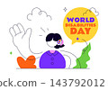 World Disabilities Day Vector Illustration Featuring Inclusive Woman, Accessibility Awareness, Disability Rights, Empowerment, and Equal Opportunity 143792012